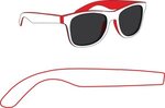 Two Tone Miami Sunglasses - White-red
