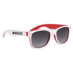 Two Tone Miami Sunglasses - White-red