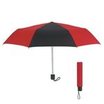 Umbrella - 42" Arc Budget Telescopic Umbrella - Red With Black