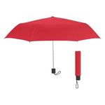 Umbrella - 42" Arc Budget Telescopic Umbrella - Red