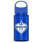 UpCycle - Mini 16 oz. rPet Sports Bottle with Oval Crest Lid - Transparent Blue