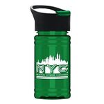 UpCycle - Mini 16 oz. rPet Sports Bottle With Pop-Up Sip Lid - Transparent Green