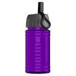 UpCycle - Mini 16 oz. RPet Sports Bottle with Ring Straw Lid - Transparent Violet
