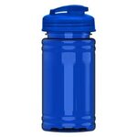 UpCycle - Mini 16 oz. RPet Sports Bottle with USA Flip Lid - Transparent Blue