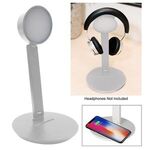 Vanity Light Wireless Charger With Headphone Stand