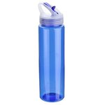 Velo 32 oz PET Bottle with Flip-Up Lid - Clear Blue