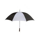 Vented Auto Open Golf Umbrella - 58" - Black-white