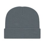 Waffle Knit Cap with Cuff - Slate