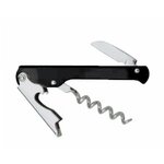 Waiters Corkscrew with Bottle Opener - Black