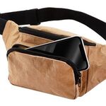 Washable tear resistant paper fanny pack. - Black