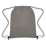 Wave Design Non-Woven Drawstring Bag - Gray