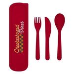 Wheat Utensil Set - Red