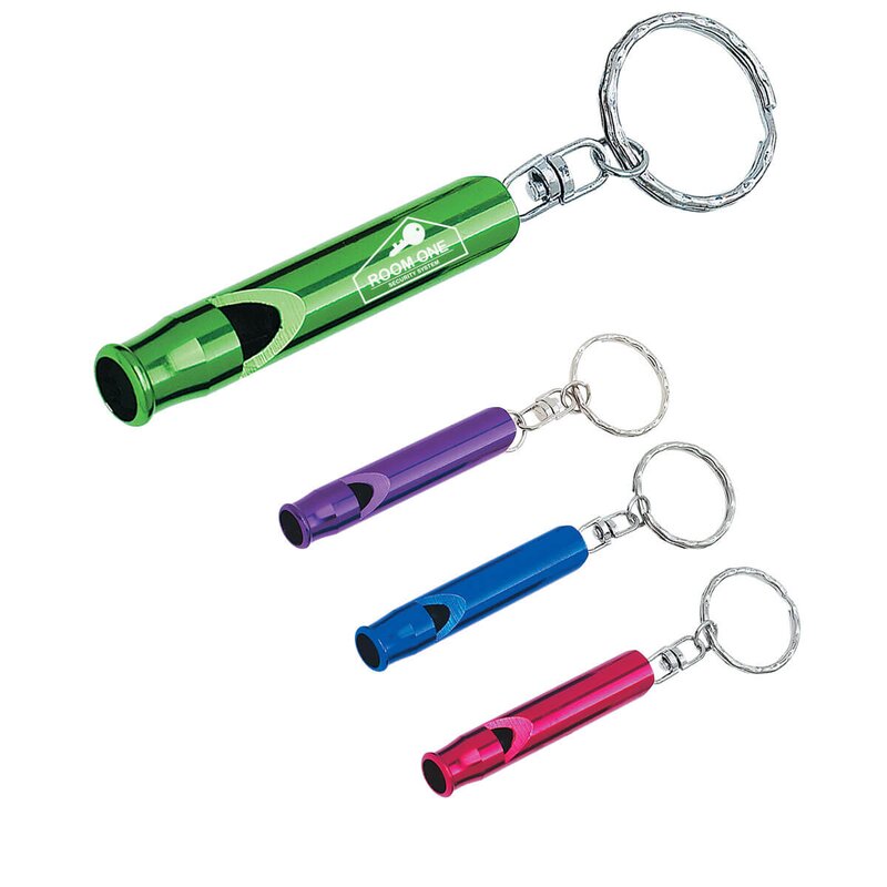 Main Product Image for Custom Printed Whistle Key Ring