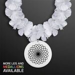 Buy White Flower Lei Necklace with Medallion (Non-Light Up)