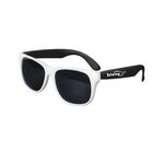 White Frame Classic Sunglasses - White-black