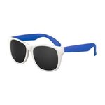 White Frame Classic Sunglasses - White-blue