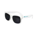 White Frame Classic Sunglasses - White