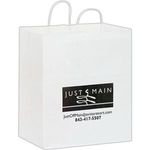 White Kraft Carry-Out Bags - Flexo Ink -  