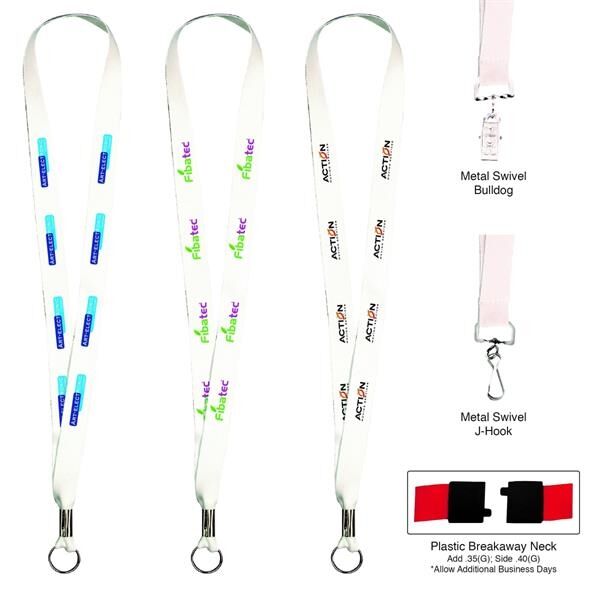 Main Product Image for White Lanyard With Full Color Imprint