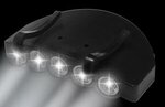 White LED Cap Lights - Black