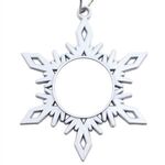 White Snowflake Christmas Holiday Ornament - Bright White