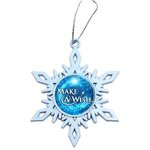 White Snowflake Christmas Holiday Ornament -  