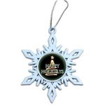 White Snowflake Christmas Holiday Ornament -  