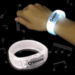 White Soundsation Light Up Glow LED Bangle Bracelet -  