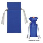 Wine Bottle Non-Woven Gift Bag - Blue