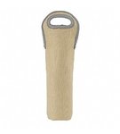 Wine Tote-Burlap Neoprene Single - Grey