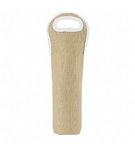 Wine Tote-Burlap Neoprene Single - White