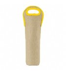 Wine Tote-Burlap Neoprene Single - Yellow Gold