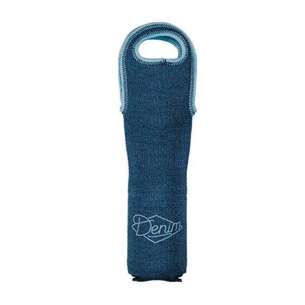 Main Product Image for Wine Tote Denim-Neoprene Single