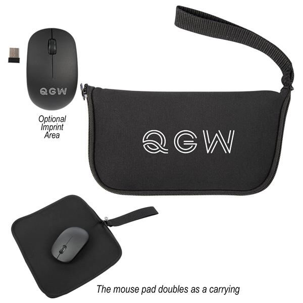 Main Product Image for Wireless Mouse With Mousepad Carrying Case