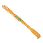 Wood Back Scratcher with Two Massaging Rollers - Tan