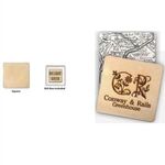 Wood Coaster - Square - Light Brown