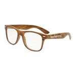 Wood Grain Iconic Blue Light Blocking Computer Glasses