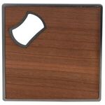 Wooden Coaster with Bottle Opener - Brown