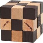 Wooden Elastic Cube Puzzle - Brown
