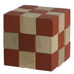 Wooden Elastic Cube Puzzle - Red