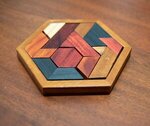 Wooden Hexagon Puzzle -  