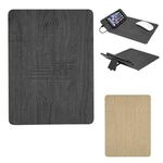 Woodgrain Wireless Charging Mouse Pad With Phone Stand -  