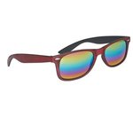 Woodtone Mirrored Malibu Sunglasses - Red