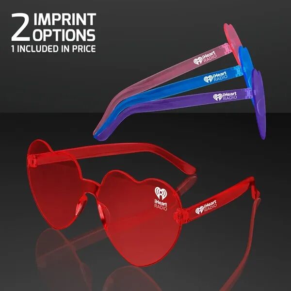 Main Product Image for Custom Printed Heart Shades Cute Glasses, Non-Light Up