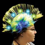 Buy Costume Wig Yellow Light Up LED Mohawk Costume Wig