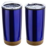 York 20 oz Stainless Steel/Polypropylene Tumbler with Cork B -  Royal Blue