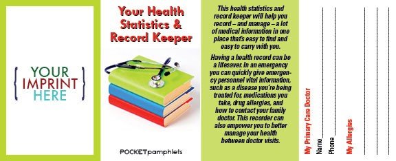 Main Product Image for Your Health Statistics & Record Keeper Pocket Pamphlet