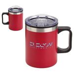 Zara 14 oz Stainless Steel/Polypropylene Mug - Medium Red