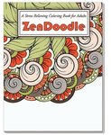 ZenDoodle Stress Relieving Coloring Book for Adults - Multi Color