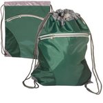 Zip Pouch String-A-Sling Backpack - Green